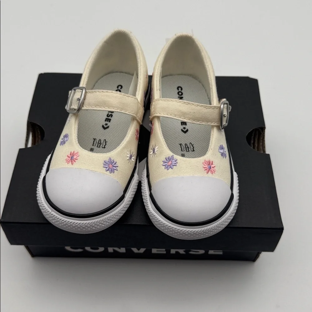 Converse Baby /‎ Kids Cream Floral Sneakers